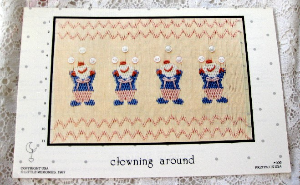 Little Memories Smocking Plate Clowning Around 009 OOP